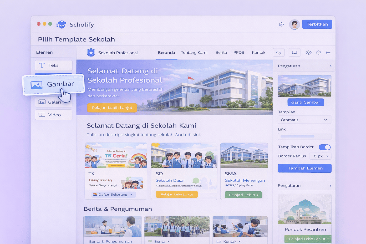 Website Builder Scholify